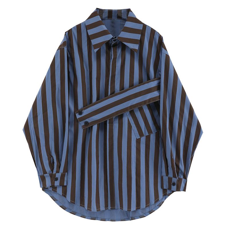 Embroidery Online - Camicia a righe coreana con personalità