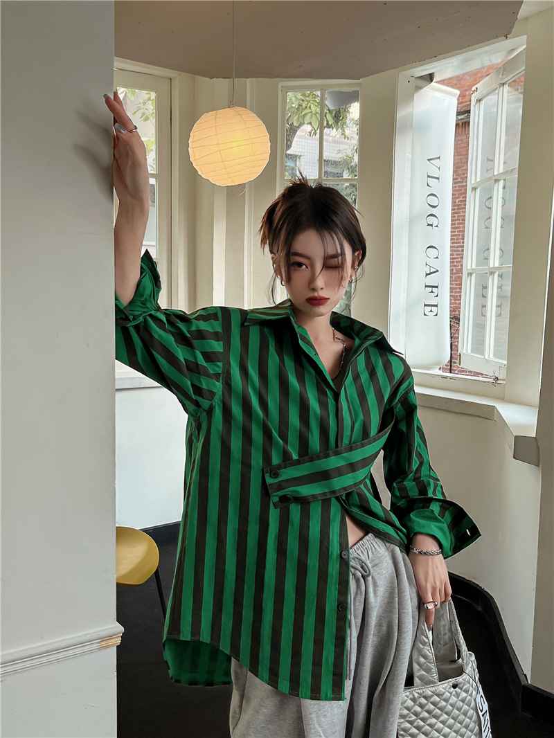 Camicia a righe coreana con pe - Embroidery Online recensione e prezzo